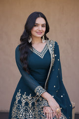 Maria Premium Embroidery Coding Anarkali Suit (Copy)