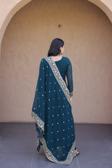 Maria Premium Embroidery Coding Anarkali Suit (Copy)
