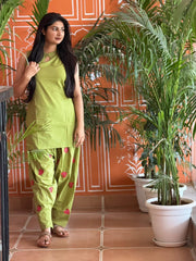 Beautiful Parrot Green Co-ord Set
