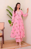 Alia Cut Beautiful Pigment Print Cotton Kurti Pant Set