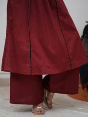Elegance A Line Kurti With Original Mirror Work Kurti Pant Set