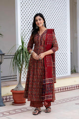 Amrita Cotton Printed Kurti Pant Set