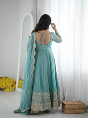 Fendy Silk Embroidery Coding Anarkali Suit