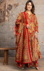 Azarkha print anarkali dress