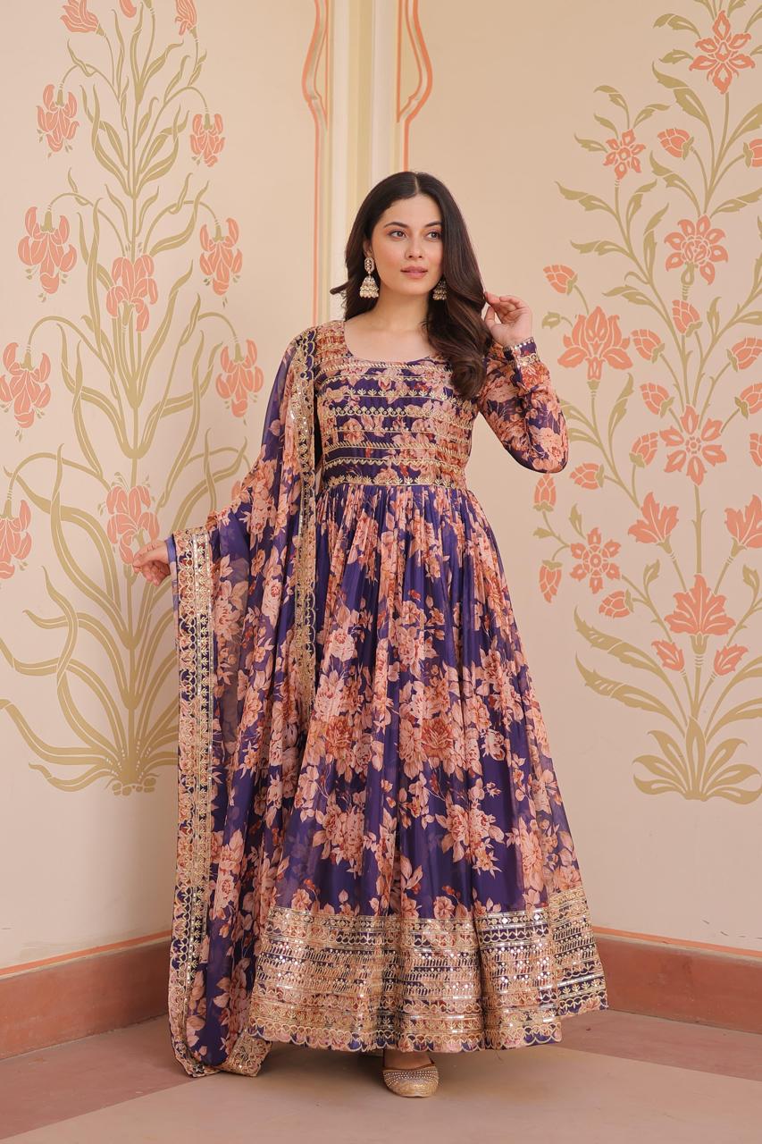 Lolita Premium Designer Gown With Dupatta