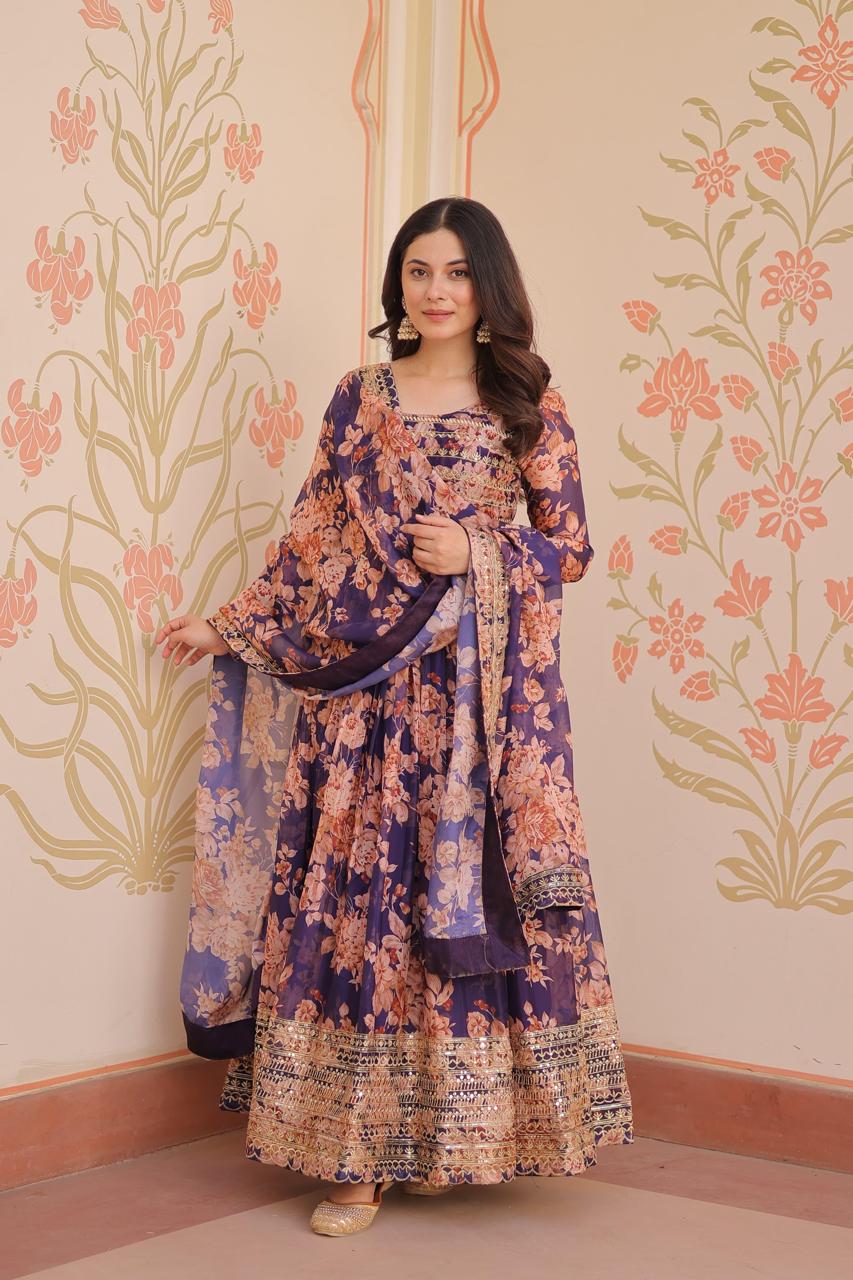 Lolita Premium Designer Gown With Dupatta