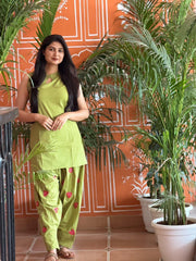 Beautiful Parrot Green Co-ord Set