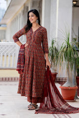 Amrita Cotton Printed Kurti Pant Set