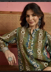 Traditional Multicolor Kurti Pair With Farsi Salwar