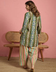 Traditional Multicolor Kurti Pair With Farsi Salwar