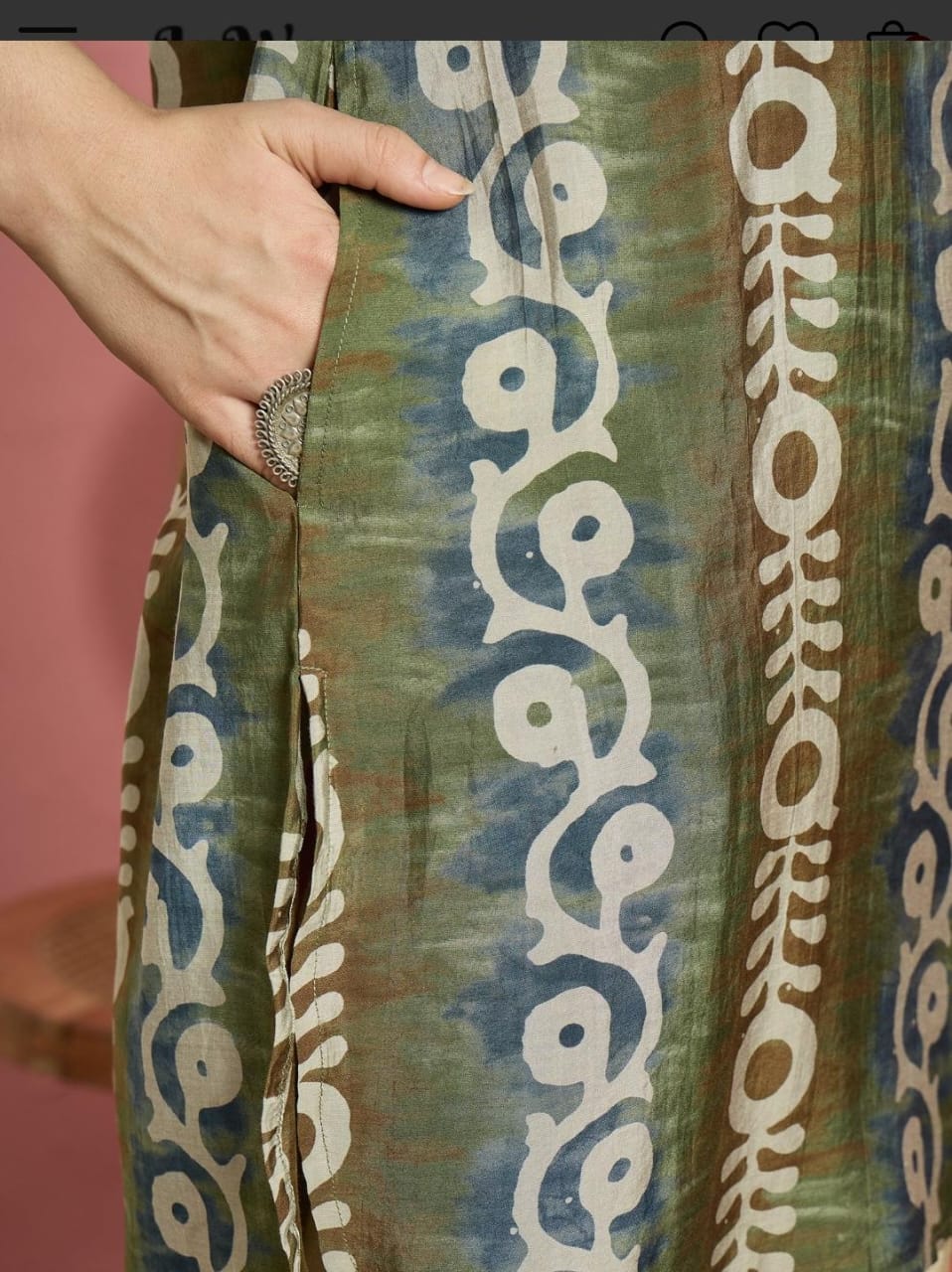 Traditional Multicolor Kurti Pair With Farsi Salwar