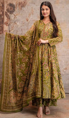 Azarkha print anarkali dress