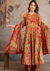 Azarkha print anarkali dress