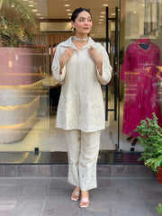 Party Wear Look Pure Chanderi Silk COORD SET Set